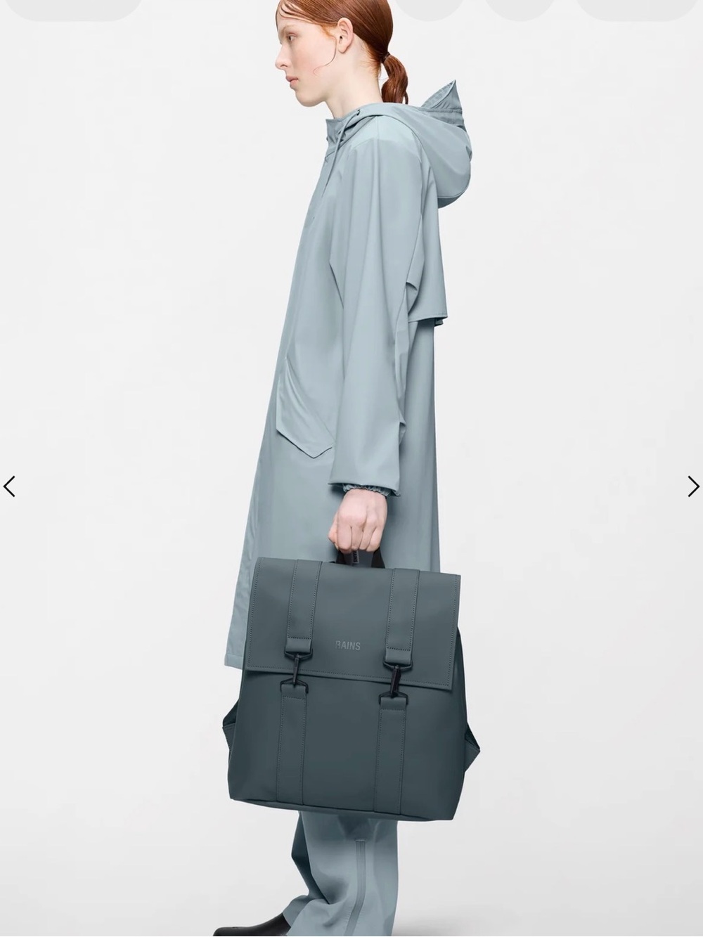 NWT Rains Backpack in Slate Blue-Grey